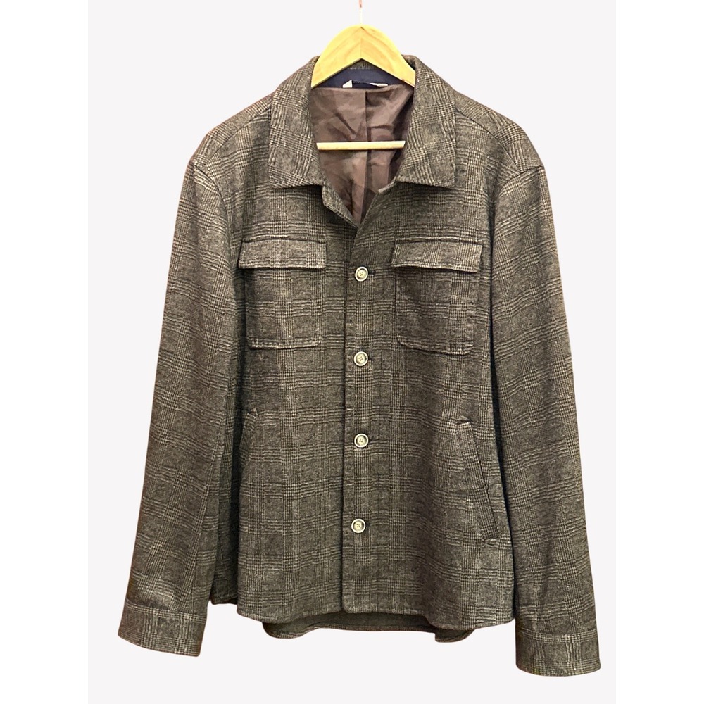 Mens Plaid Shirt Jacket, Button Up, Collared, Long Sleeve - Casual Warm